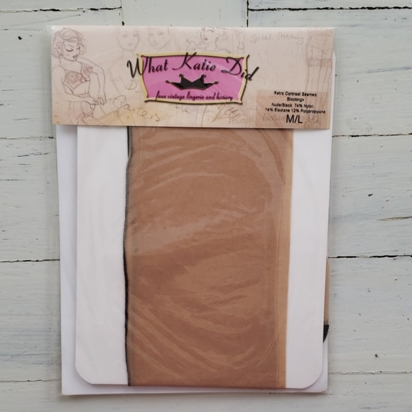 What Katie Did Retro Contrast Seamed Tights
